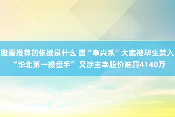 股票推荐的依据是什么 因“阜兴系”大案被毕生禁入 “华北第一操盘手” 又涉主宰股价被罚4140万