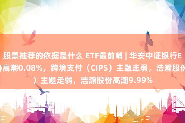 股票推荐的依据是什么 ETF最前哨 | 华安中证银行ETF(516210)高潮0.08%，跨境支付（CIPS）主题走弱，浩瀚股份高潮9.99%