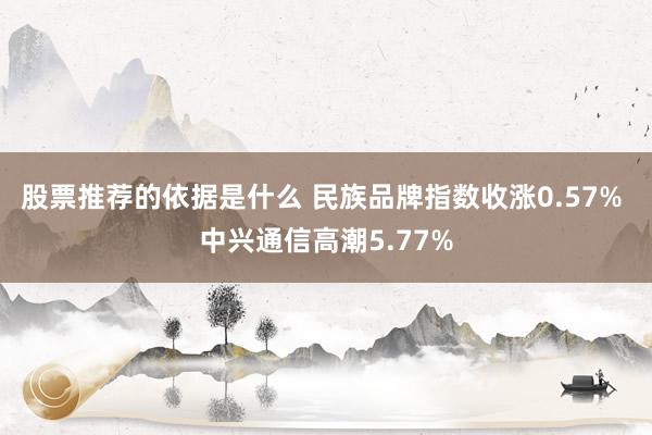 股票推荐的依据是什么 民族品牌指数收涨0.57% 中兴通信高潮5.77%