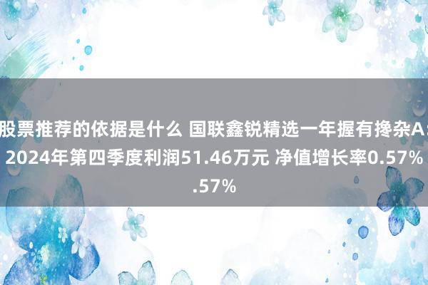 股票推荐的依据是什么 国联鑫锐精选一年握有搀杂A：2024年第四季度利润51.46万元 净值增长率0.57%