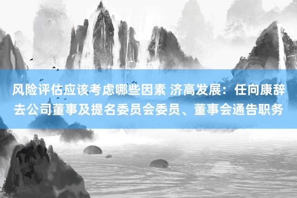 风险评估应该考虑哪些因素 济高发展：任向康辞去公司董事及提名委员会委员、董事会通告职务