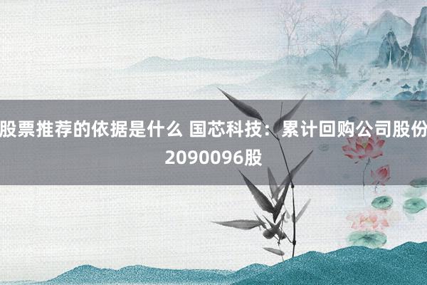 股票推荐的依据是什么 国芯科技：累计回购公司股份2090096股