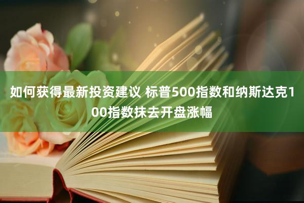 如何获得最新投资建议 标普500指数和纳斯达克100指数抹去开盘涨幅