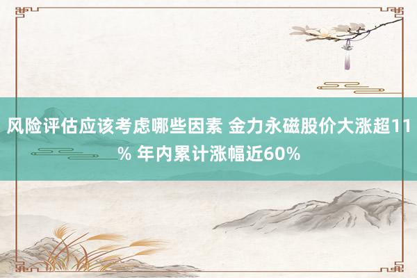 风险评估应该考虑哪些因素 金力永磁股价大涨超11% 年内累计涨幅近60%