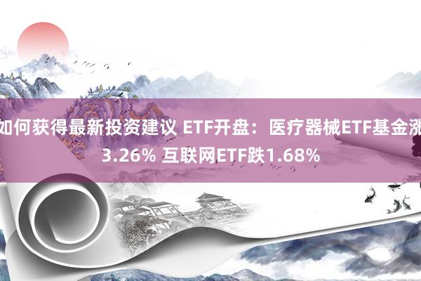 如何获得最新投资建议 ETF开盘：医疗器械ETF基金涨3.26% 互联网ETF跌1.68%